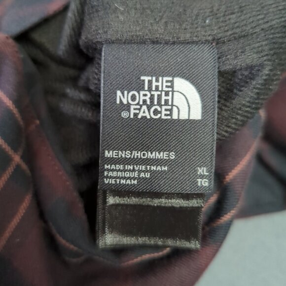 The North Face Jacket Men's XL Black Fort Point Flannel Snap Reversible Shacket - Picture 9 of 12